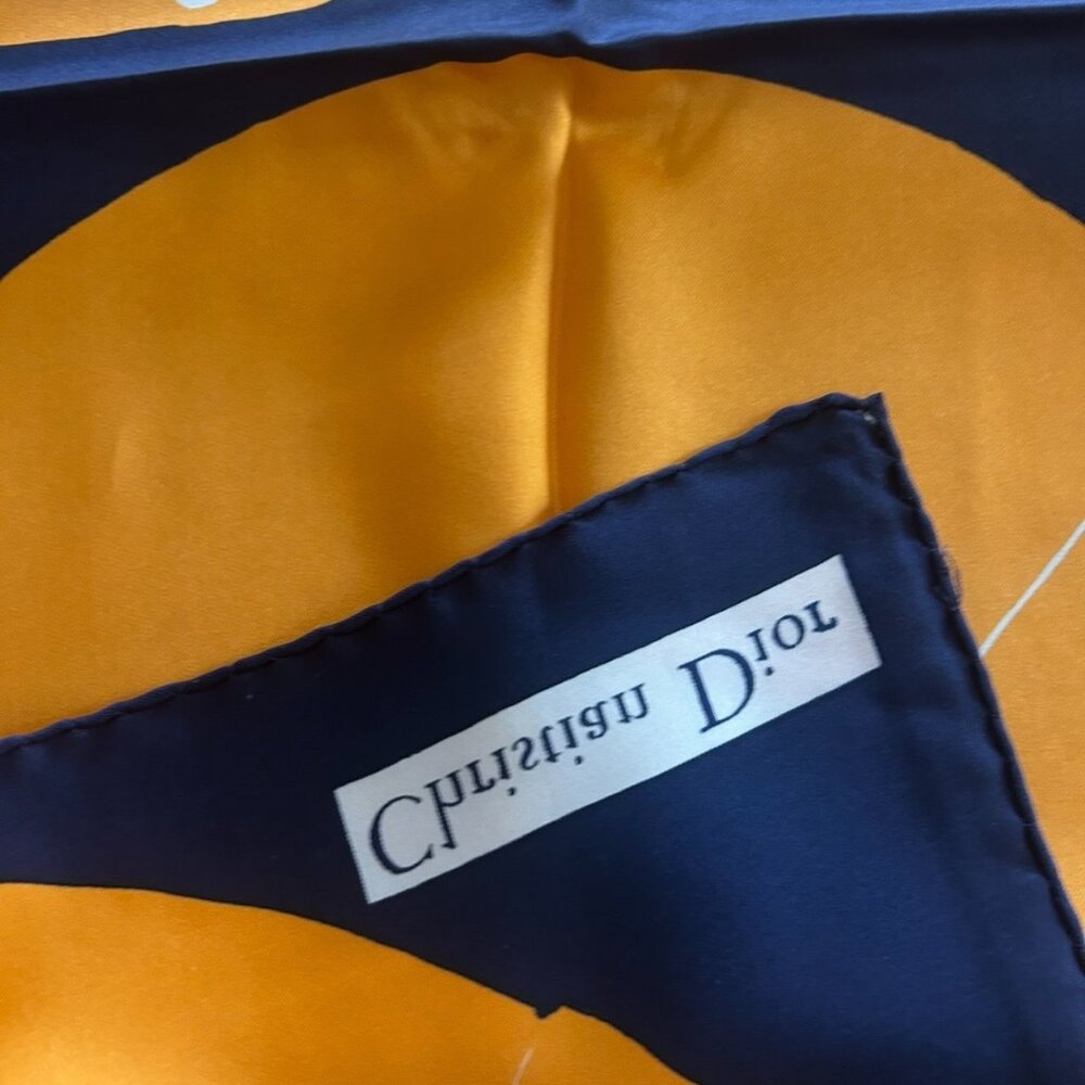 Two New Vintage Christian Dior Silk Scarves with Packaging Hand Rolled Edges - Picture 13 of 16